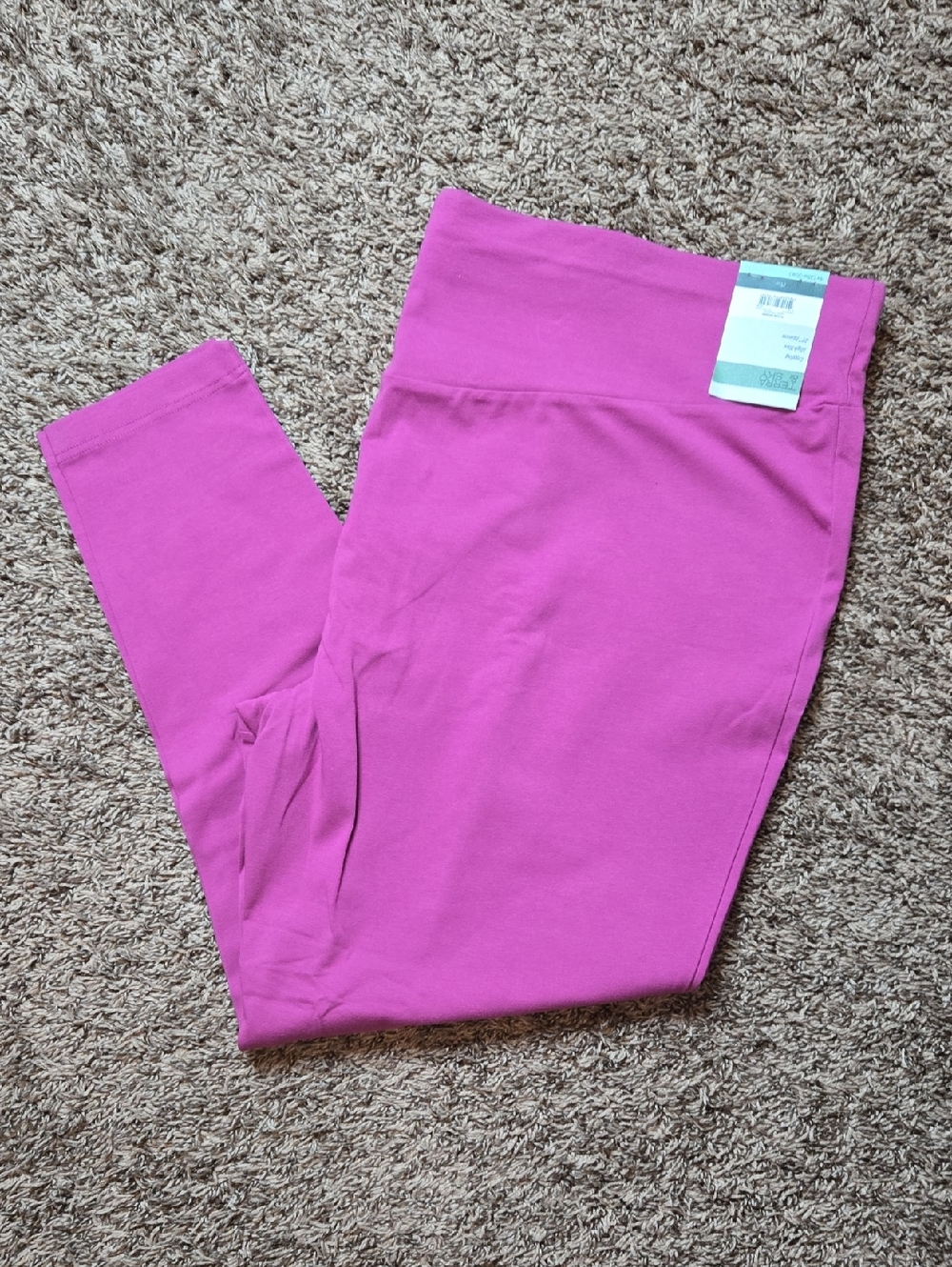 Terra & Sky High Rise 27" Inseam Meadow Mauve 4X Plus Size Leggings Pants